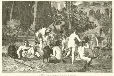 Béke (metszet) alkotó: Pierre (after) Puvis de Chavannes