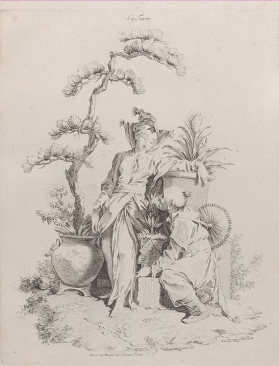 Erde, aus Die vier Elemente, 1738-49 von Pierre Alexandre Aveline