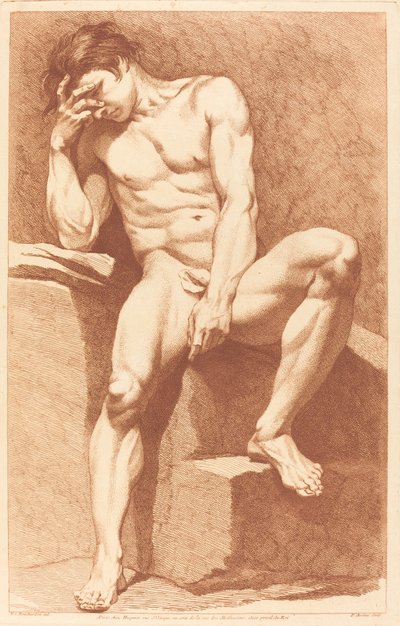 Akadémia alkotó: Pierre Alexandre Aveline after Edme Bouchardon