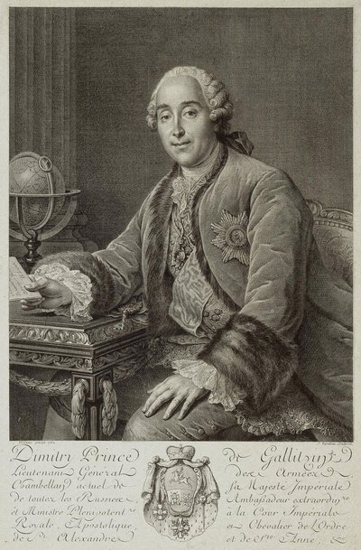 Dmitrij Mihajlovics Golicin herceg portréja 1721-1793, 1762 alkotó: Pierre Alexandre Tardieu