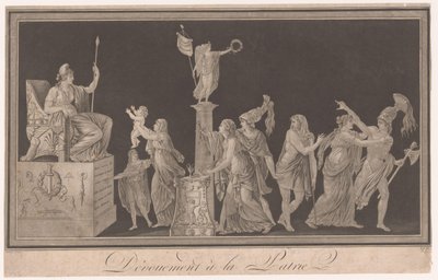 A Franciaország iránti áhítat allegóriája Dévouement à la Patrie (cím a tárgyon) alkotó: Pierre Antoine Demachy