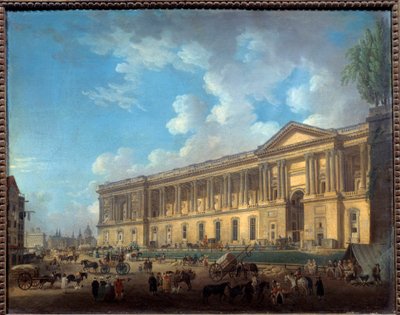 Az új degagee zsalu oszlopcsarnoka. Kilátás Párizsra. Pierre Demachy (1723-1807) festménye alkotó: Pierre Antoine Demachy