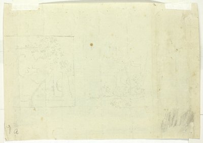 Két vázlat egy parkról alkotó: Pierre Antoine Mongin