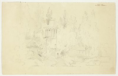 A versailles-i park látványa: Frianon alkotó: Pierre Antoine Mongin