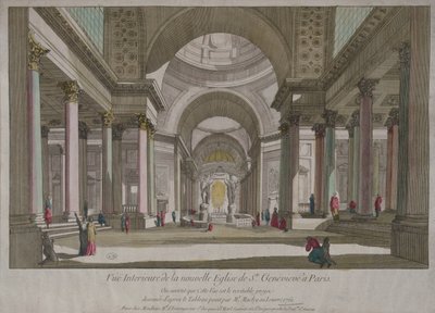 Kilátás a párizsi Pantheon belsejére alkotó: Pierre Antoine de Machy