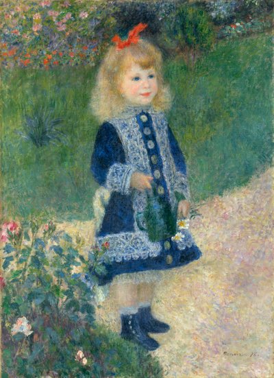 Egy lány öntözőkannával alkotó: Pierre Auguste Renoir