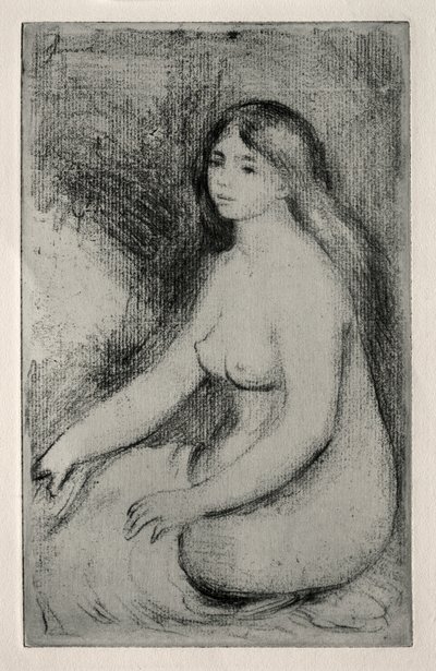 Ülő fürdőző, c. 1905. alkotó: Pierre Auguste Renoir