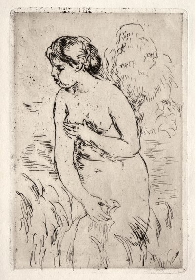 Fürdős felállva a térdére alkotó: Pierre Auguste Renoir