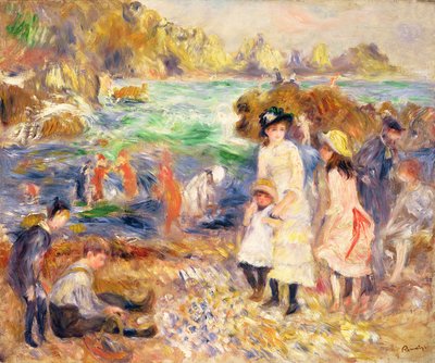 Beach Scene, Guernsey (Gyermekek a tengernél Guernseyben) 1883 (olaj, vászon) alkotó: Pierre Auguste Renoir