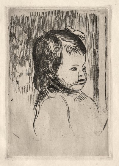 Egy gyermek mellszobra, jobbra fordulva. alkotó: Pierre Auguste Renoir