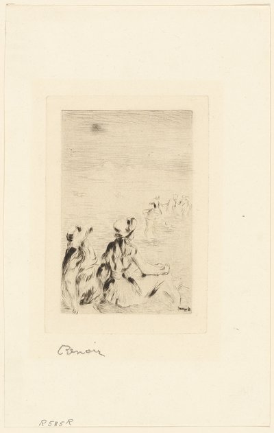Gyermekek a tengerparton, Berneval alkotó: Pierre Auguste Renoir