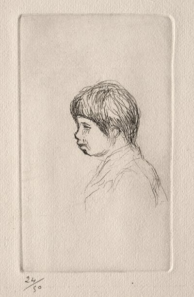 Claude Renoir, profilban. alkotó: Pierre Auguste Renoir