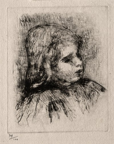 Claude Renoir, háromnegyed jobbra, 1908. alkotó: Pierre Auguste Renoir