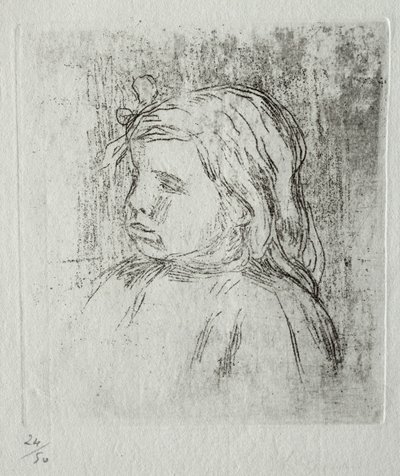 Claude Renoir, háromnegyed balra, 1908. alkotó: Pierre Auguste Renoir