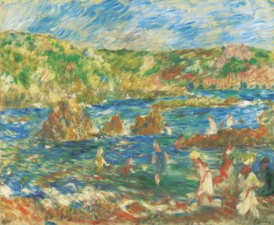 Gyerekek a tengerparton Guernsey, 1883 körül alkotó: Pierre Auguste Renoir
