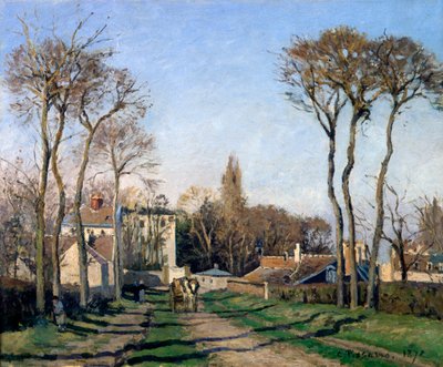 "Bejárat Voisins falujába, Yvelines", 1872. alkotó: Pierre Auguste Renoir