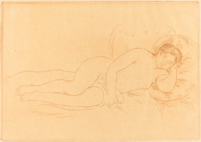 Női akt, fekvő Femme nue kanapé, 1906. alkotó: Pierre Auguste Renoir