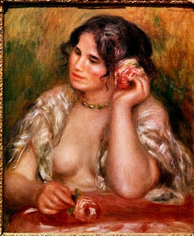 Gabrielle-nél van a rózsa (olaj, vászon alkotó: Pierre Auguste Renoir