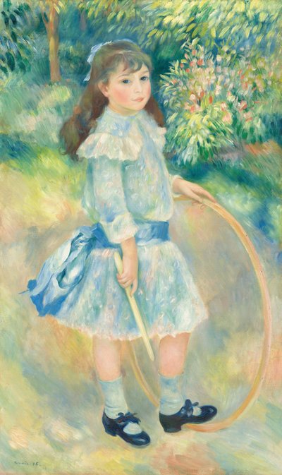 Lány karikával, 1885. alkotó: Pierre Auguste Renoir