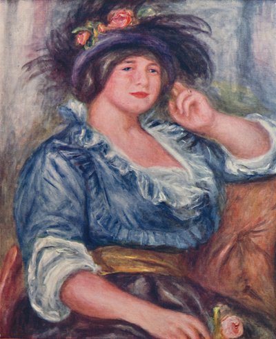 Lány rózsával, 1913, 1923 alkotó: Pierre Auguste Renoir
