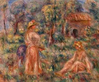 Lányok a tájban alkotó: Pierre-Auguste Renoir