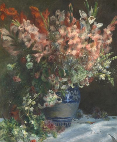 Gladioli vázában, c. 1875 alkotó: Pierre Auguste Renoir