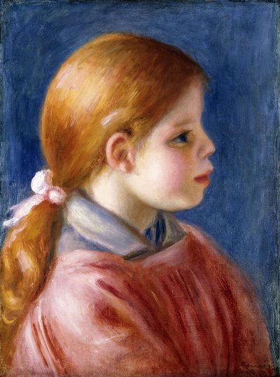 Egy fiatal lány feje, 1888 alkotó: Pierre Auguste Renoir