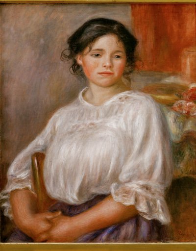 Jeune fille assise (olaj, vászon) alkotó: Pierre Auguste Renoir