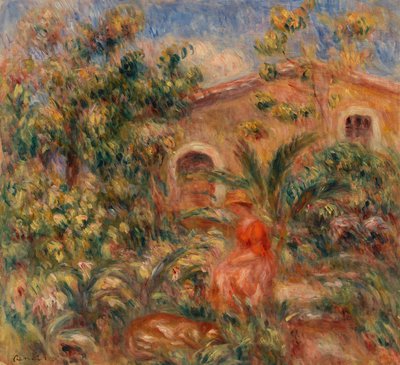 Táj nő és kutya alkotó: Pierre Auguste Renoir