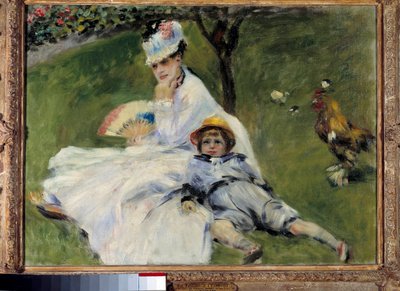 Madame Monet and her son, in the garden at Argenteuil alkotó: Pierre Auguste Renoir