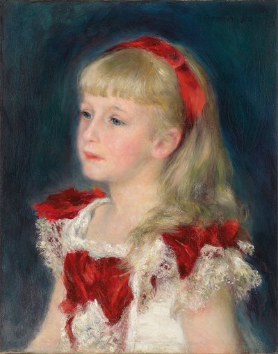 Mademoiselle Grimprel vörös szalaggal, 1880 alkotó: Pierre Auguste Renoir