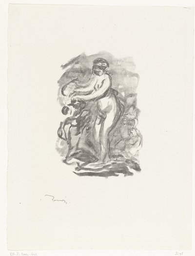 Meztelen nő állt a szőlő mellett Femme au cep de vigne alkotó: Pierre Auguste Renoir