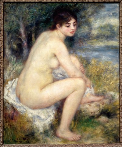 Meztelen nő a tájon alkotó: Pierre Auguste Renoir