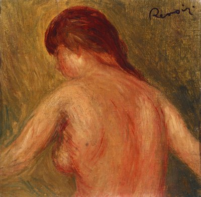 Meztelen női törzs, hátulról alkotó: Pierre Auguste Renoir