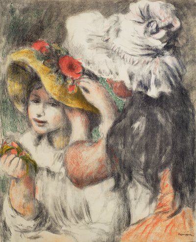 Pinning The Hat, 1898 alkotó: Pierre Auguste Renoir