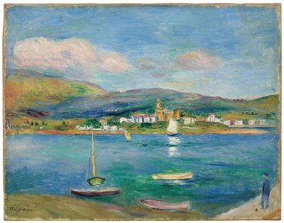 Halászkikötő, kilátás Hondarribiára Hendaye-ból, 1895 alkotó: Pierre Auguste Renoir