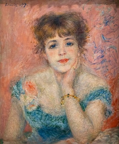 Jeanne Samary színésznő portréja alkotó: Pierre Auguste Renoir