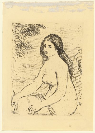 Ülő meztelen nő alkotó: Pierre Auguste Renoir