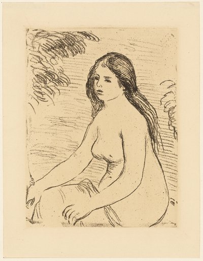 Ülő meztelen nő alkotó: Pierre Auguste Renoir