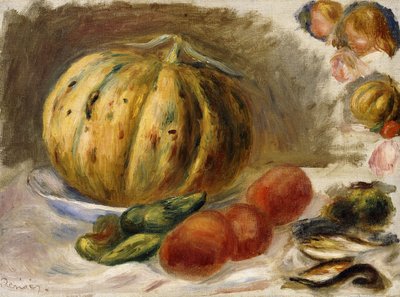 Csendélet dinnyével és paradicsommal; Nature Morte au Melon et Tomates, 1900 körül alkotó: Pierre Auguste Renoir