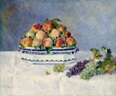 Csendélet őszibarackkal és szőlővel, 1881. alkotó: Pierre Auguste Renoir