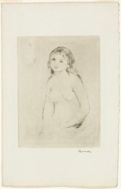Tanulmány egy női fürdőzőnek alkotó: Pierre Auguste Renoir
