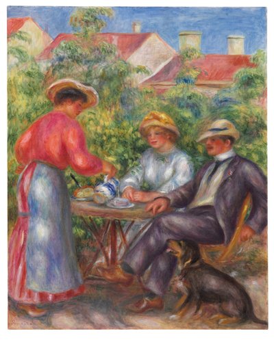 A csésze tea, vagy a kert, 1906-2007 körül alkotó: Pierre Auguste Renoir