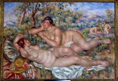 A fürdőzők. Pierre Auguste Renoir (1841-1919) festménye alkotó: Pierre Auguste Renoir