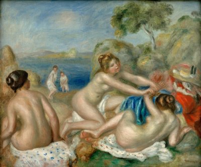 Három fürdőző rákkal alkotó: Pierre Auguste Renoir