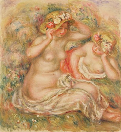 Két akt Kalapot visel alkotó: Pierre Auguste Renoir