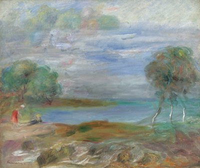 Két ember a víz szélén alkotó: Pierre Auguste Renoir