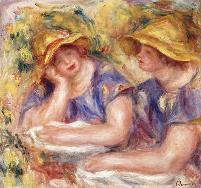 Két nő kék ruhában alkotó: Pierre Auguste Renoir