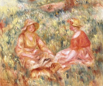 Két nő a fűben, 1910 körül alkotó: Pierre Auguste Renoir