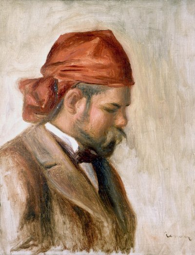 Vollard piros sállal alkotó: Pierre Auguste Renoir